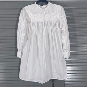 Max Mara White Cotton Long Sleeve Blouse
